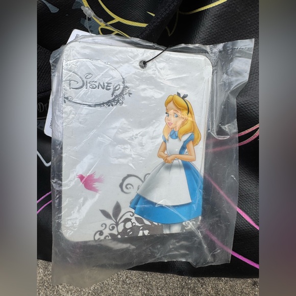 Loungefly Alice in Wonderland Black and Pink Disney Tote - Picture 4 of 5